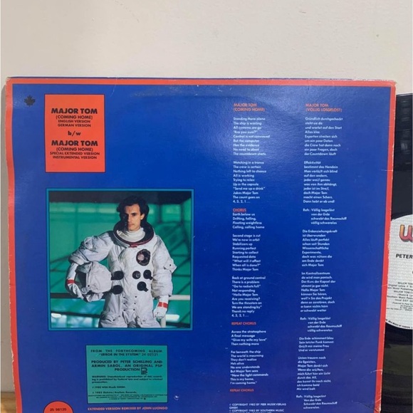 Peter Schilling Major Tom (Coming Home) Super 12 vinyl record. 12” 33 rpm - Picture 3 of 6
